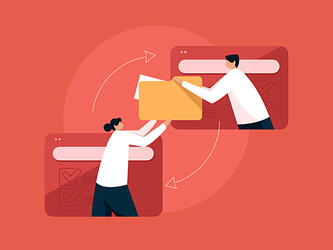 Job sharing abstract image